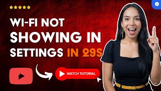 How to SOLVE WiFi that Does Not APPEAR in SETTINGS in 29 S