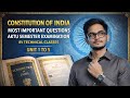 Constitution of india most important questions semester examination