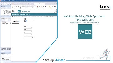 Webinar: Building Web Applications with TMS WEB Core: Standard UI, HTML Templates, FNC