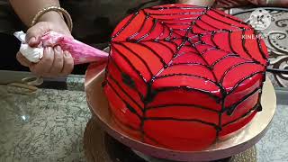 Spiderman Theme Cake|| Superheroes Theme Cake#cake #cakedecorating  #trending #avengers#cakeart