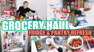 WEEKLY GROCERY HAUL | FRIDGE CLEAN AND ORGANIZE | PANTRY REFRESH | SATISFYING CLEAN OUT
