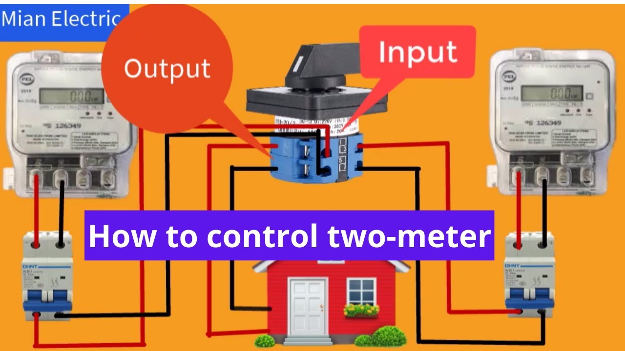 How To Control Two Meter in Rotary Change Over Switch Connection