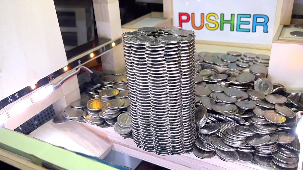 メダルバカ入れ】自作メダルゲーム メダルプッシャー メダルタワー崩壊