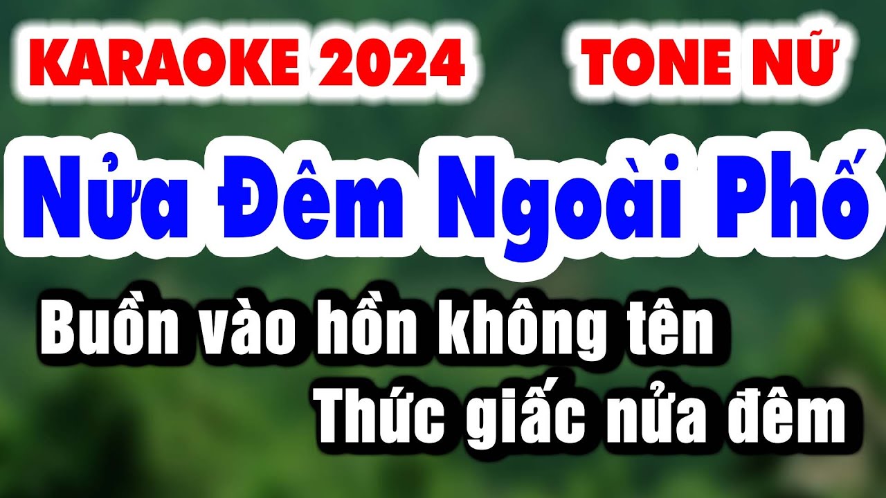 Karaoke NỬA ĐÊM NGOÀI PHỐ | Tone Nữ | Nhạc sống LA STUDIO | Organ 9669
