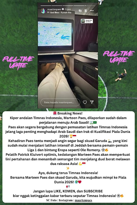 🚨 BREAKING NEWS! MARTEEN PAES DALAM PERJALANAN KE ARAB SAUDI!  #shortvideo #timnasindonesia #paes