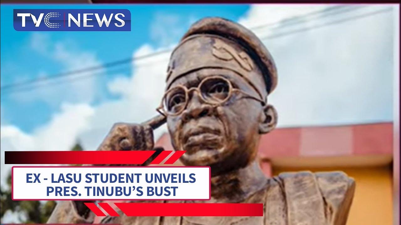 Ex – LASU Student Unveils President Tinubu Bust