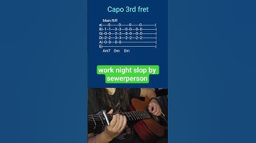 work night slop by sewerperson- Acoustic Guitar Tab #shorts