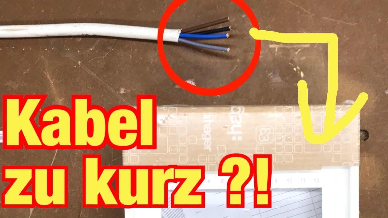 Kabel zu kurz? Wie verlängert man eine Zuleitung zur Unterverteilung?  Proofwood 