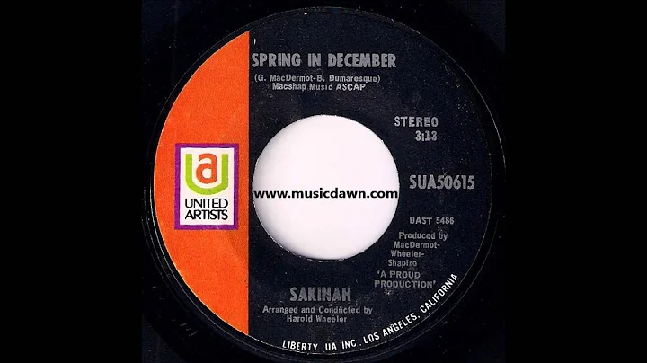 Sakinah - Spring In December [United Artists] '1969 Soul 45