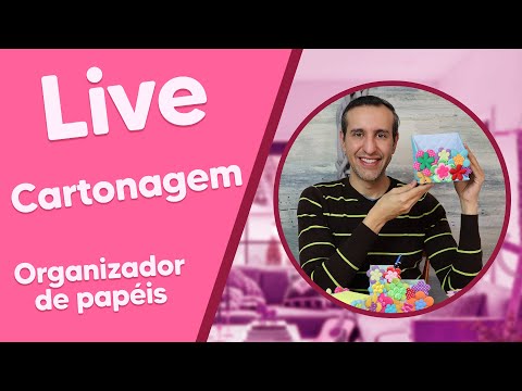 LIVE de Cartonagem com Helvio Mendonça - Organizador de Papéis