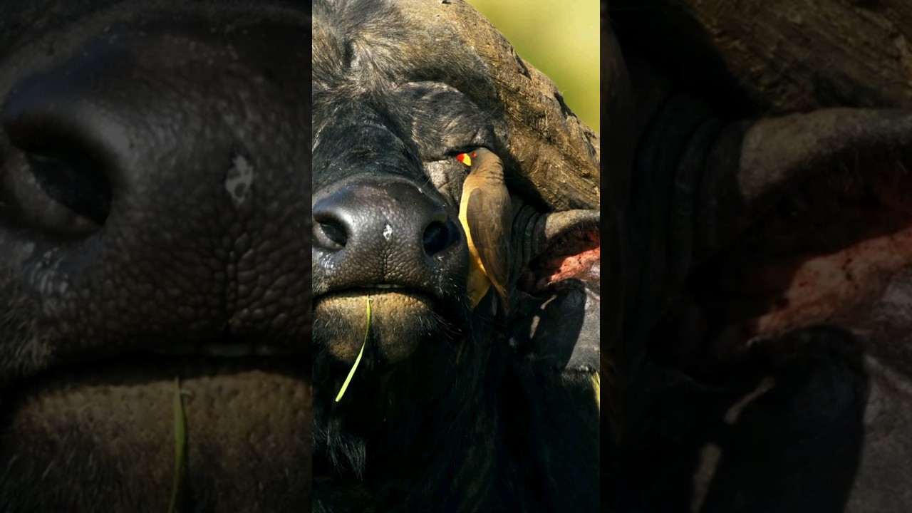 Known for their unpredictable temperament. Afican buffalo 