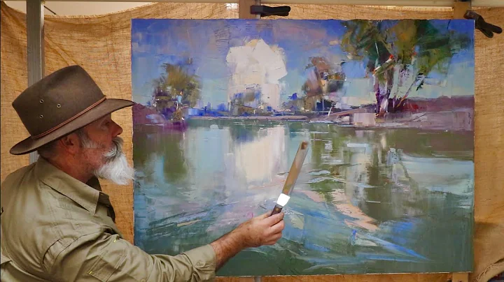 STUDIO OIL PAINTING - Water Reflections / Calm Wat...
