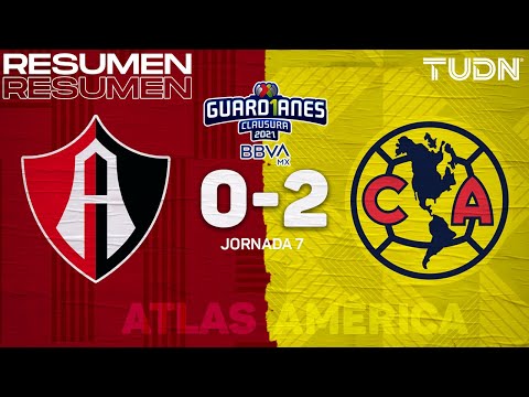 Resumen y goles | Atlas 0-2 América | Torneo Guard1anes 2021 BBVA MX J7 | TUDN