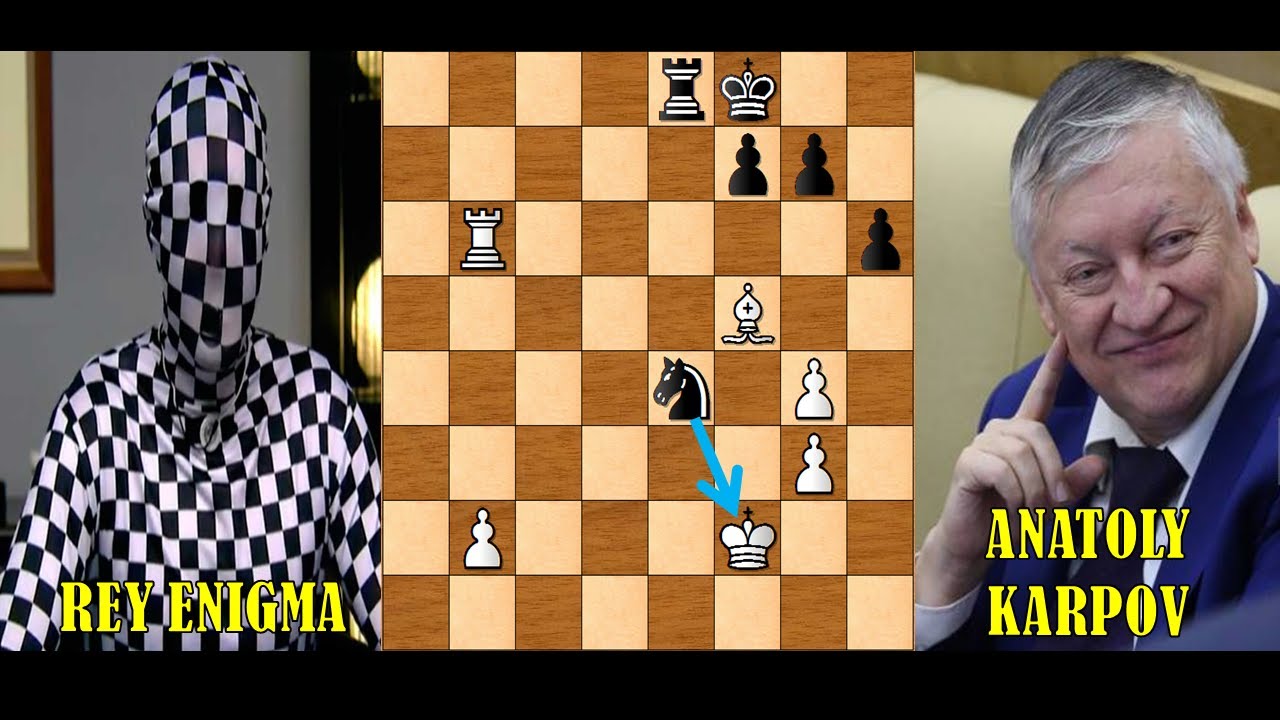 Rey Enigma arriesgando el anonimato contra Anatoly Karpov 