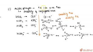 Arrange HOCl, HClO_(2), HClO_(3) and HClO_(4) in order of (i) acidic strength and (ii) oxidising... screenshot 3