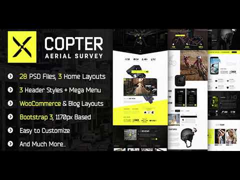 X Copter Best Photo Video Company Psd Template Themeforest - x copter best photo video company psd template themeforest website templates and themes