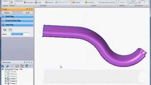 Solid Edge Surfacing Tutorial : How To Use Swept Surface