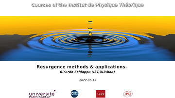 Ricardo Schiappa (2022) Resurgence Methods & Applications  #1