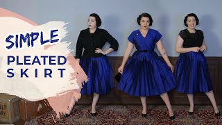 How to Make a Simple Pleated Skirt // Retro Sewing Project