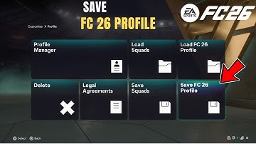 EA FC 26 How to Save FC 26 Profile