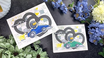 Trinity Stamps Wheelie Cool Cards | Spectrum Noir Tri-Blend Markers