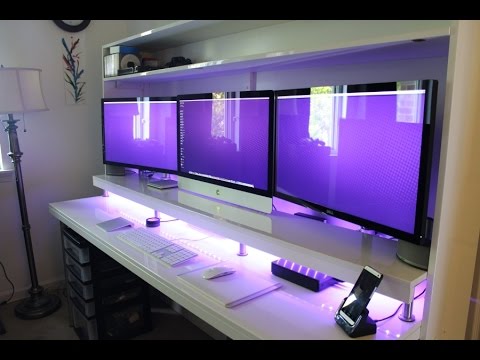 Desk Tour 2014 Ikea Custom Desk Hack Youtube