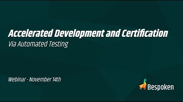 Bespoken Webinar: Accelerate Skill Development and Certification with Test Automation - Nov 14, 2018