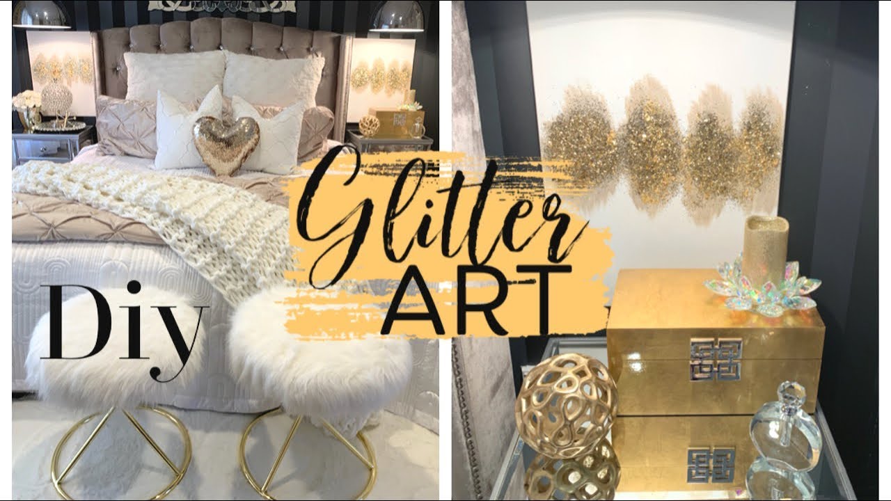 DIY Z GALLERIE INSPIRED GLITTER WALL ART 