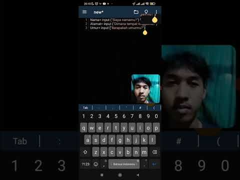 Tutorial penggunaan string dan input pada aplikasi pydroid 3 (python)
