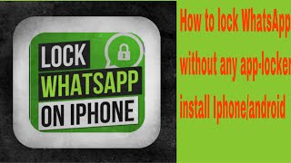How to lock WhatsApp without any app-locker install Iphone/android screenshot 5