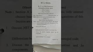 BCA question paper