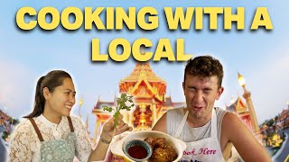 First time cooking TRADITIONAL THAI FOOD! 🇹🇭 Bangkok Private Cooking Lesson