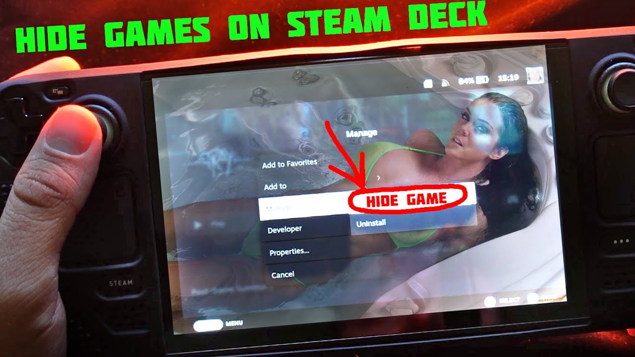 Steam Deck - How to Hide the game and Unhide it 