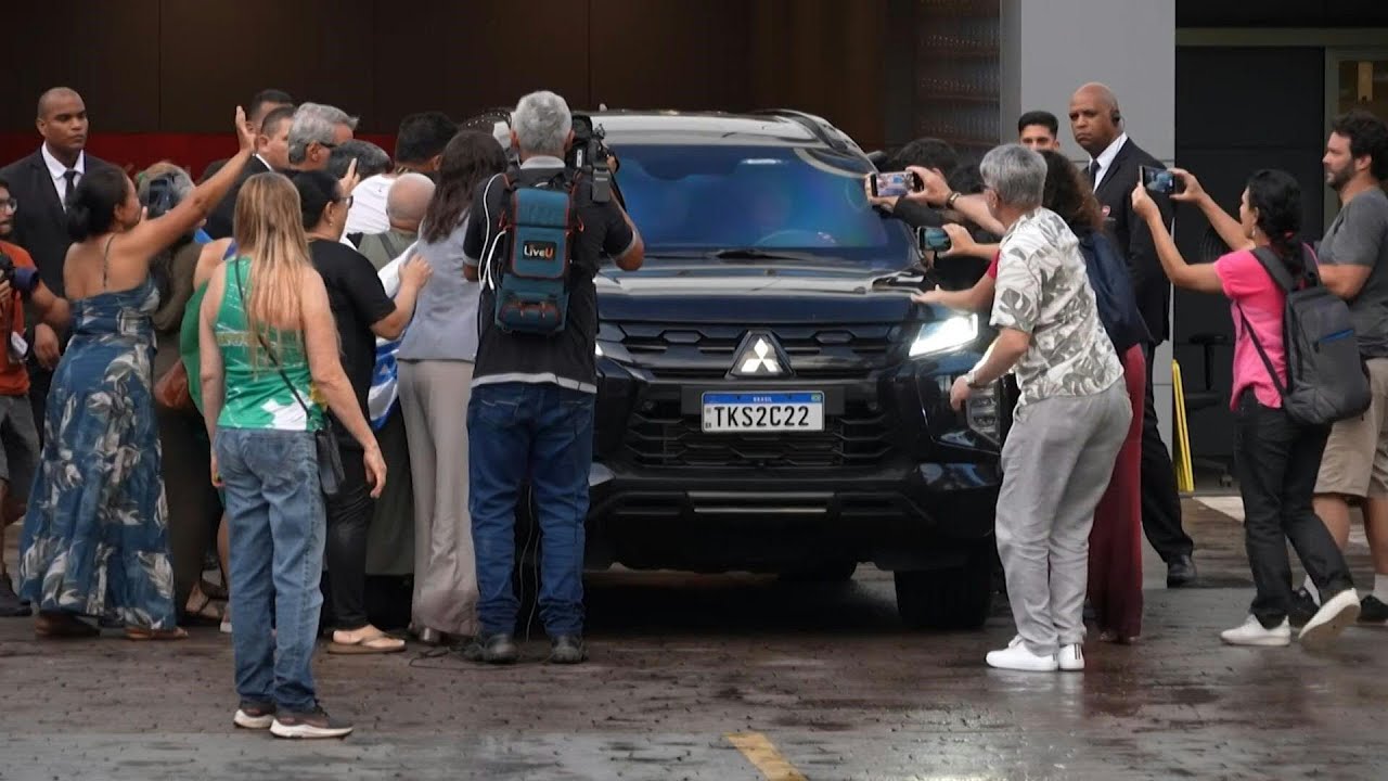Former Brazilian president Bolsonaro leaves hospital in a convoy as he returns to prison | AFP
