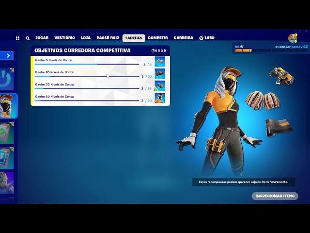 Como Ganhar Grátis A Skin Da Corredora Competitiva e Níveis de Conta -  Fortnite 