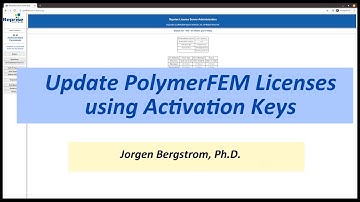 Update PolymerFEM Licenses using Activation Keys