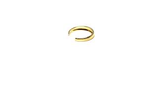 14K Yellow Gold Shiny Cuff Style Adjustable Toe Ring 3mm