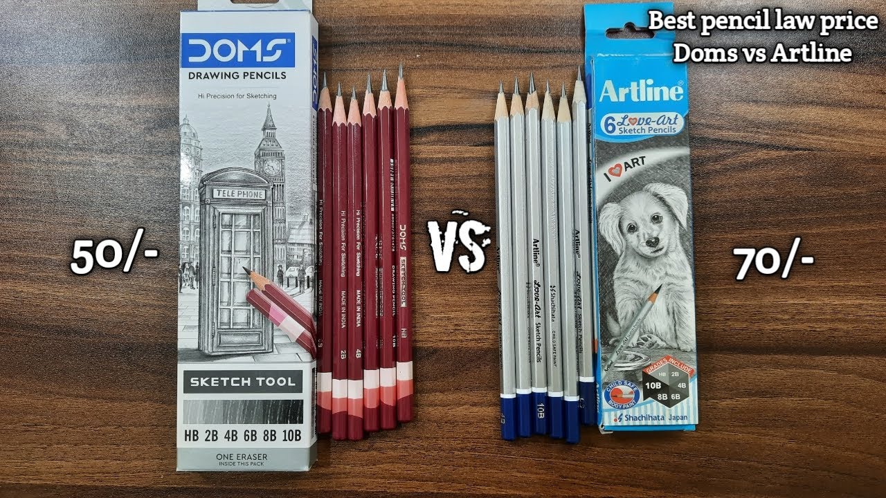 Artline vs DOMS drawing pencil  Epic Fight for Best Pencils Under 100 