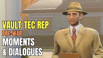 ALL Vault-Tec Rep (Pre-War) Moments & Dialogues in Fallout 4 | Paul Eiding
