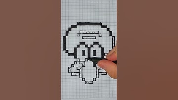 How to Draw Squidward Face #shorts #pixelart