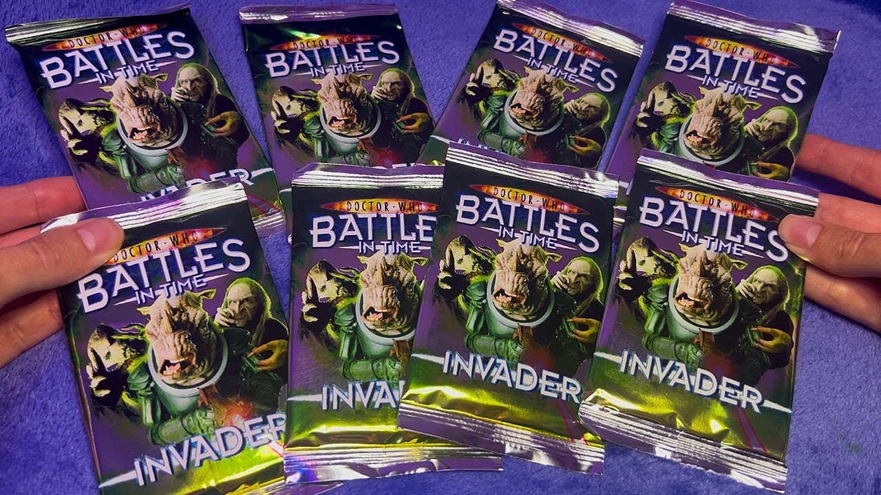 ASMR Doctor Who Cards Opening + Gum Chewing (Whispered)