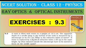 NCERT SOLUTION |CLASS 12 PHYSICS |RAY OPTICS & OPTICAL INSTRUMENTS EXERCISES 9.3 |CBSE  IIT NEET JEE