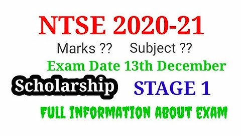 NTSE 2020-21 | Exam Pattern | Merit | Maharashtra