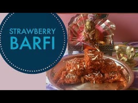 Strawberry Barfi | Sweet Recipe | 2020 New Recipe |Easy Starwberry Barfi | Indian Sweet Barfi Recipe | Dipu