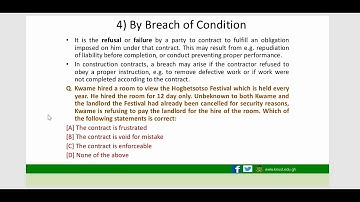 DISCHARGE OF CONTRACT - BUSINESS LAW