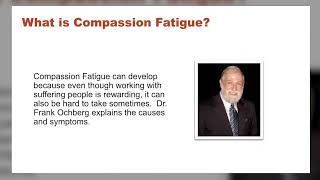 Compassion Fatigue Resilience 3-Part Series; Part 1: Self-Regulation