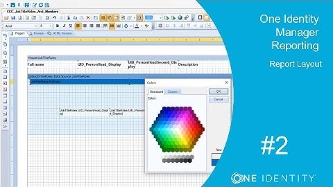 One Identity Manager | Reporting #2 | Simple Report - Report Layout