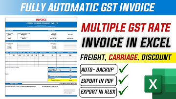 Make Fully Automatic GST Invoice in Excel | Create GST Invoice Software in Excel | Bill in Excel |