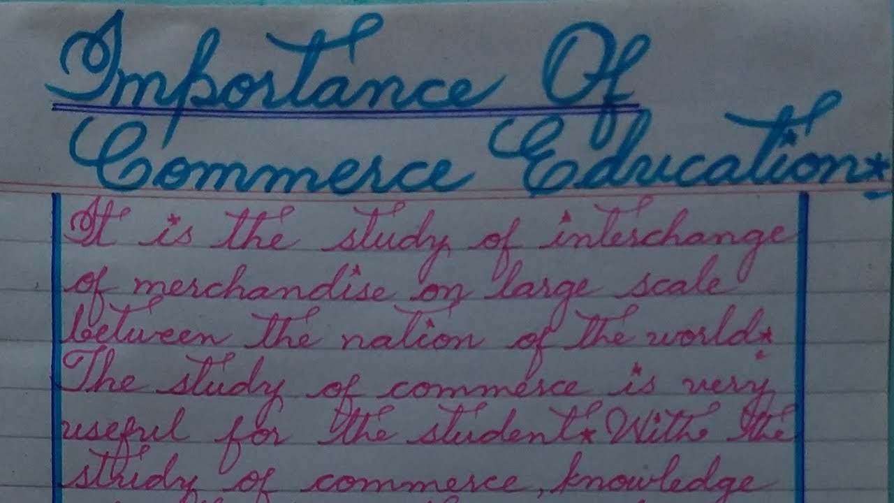 essay on importance of commerce education