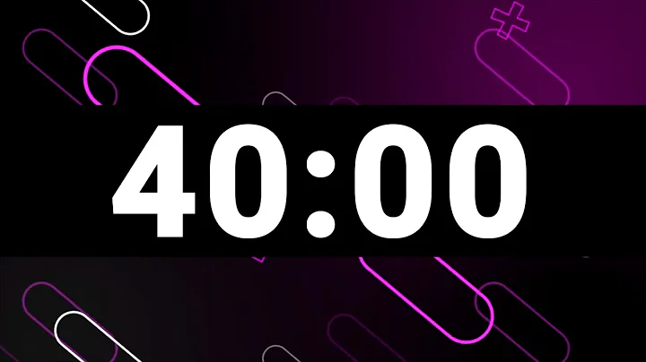 40 Minute Timer with Relaxing Upbeat Music and Alarm, Countdown Clock for Stress Relief